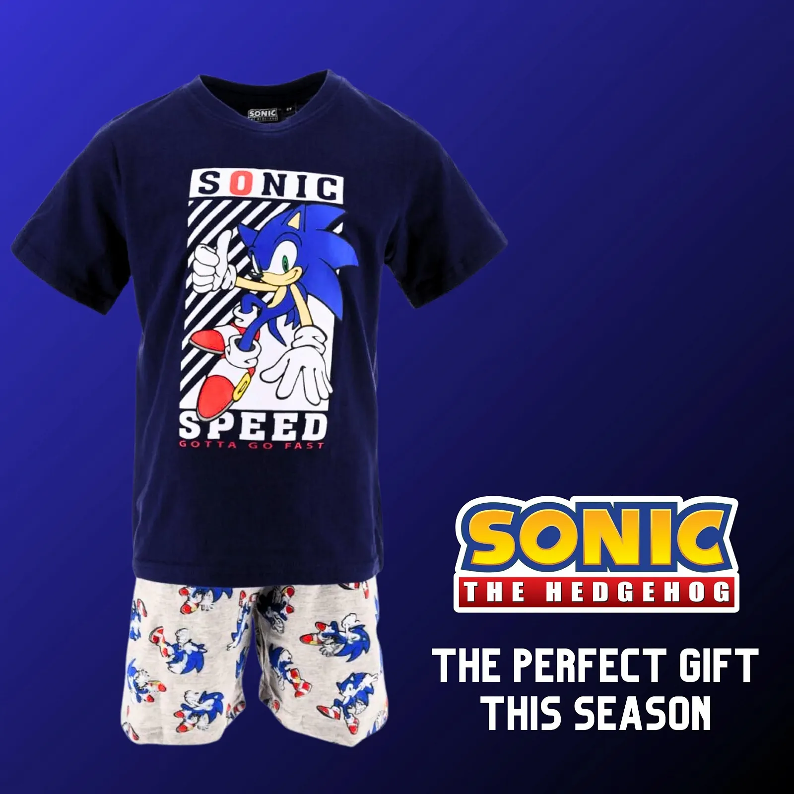Комплект піжами (футболка та шорти) Sonic The Hedgehog для хлопчиків, фото №7