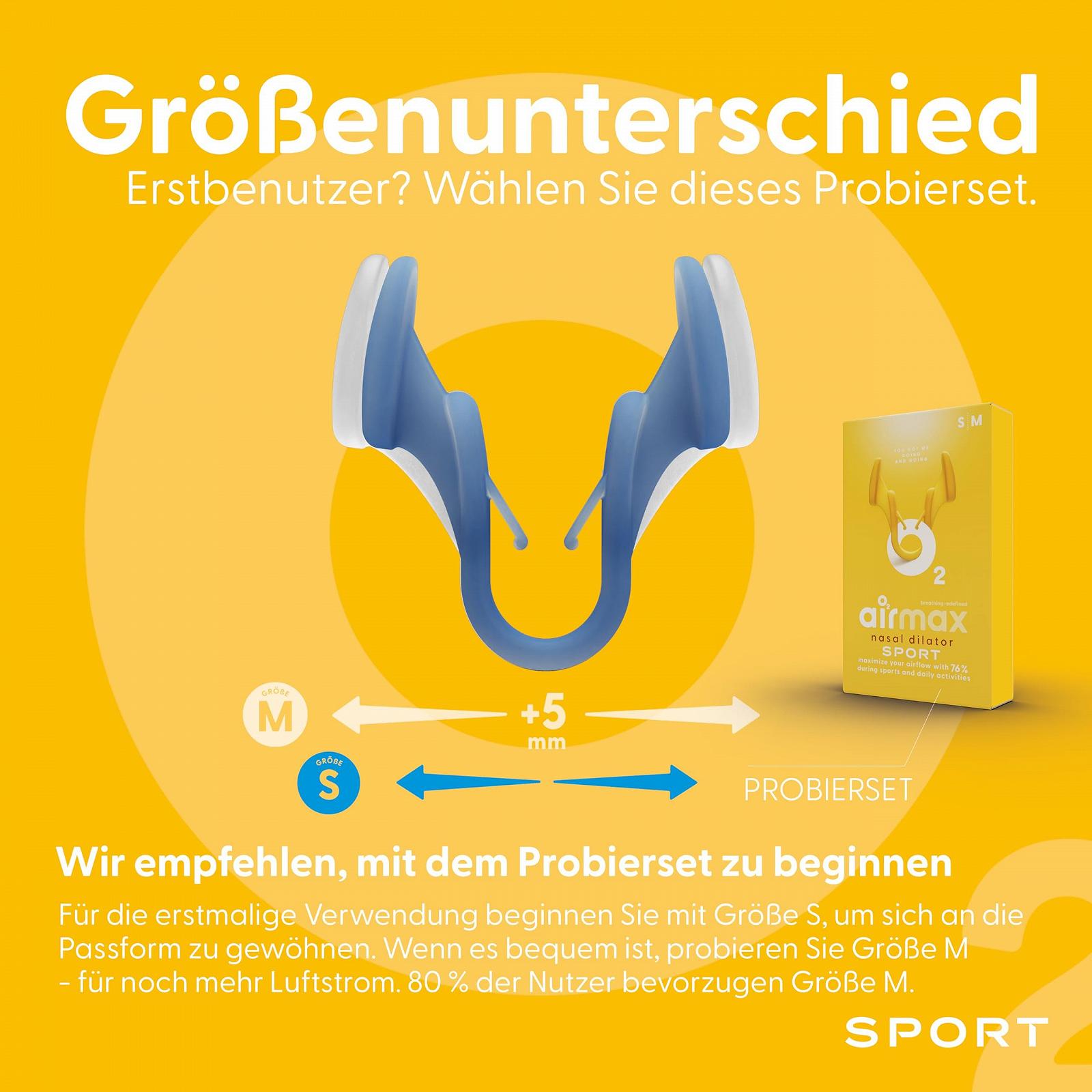 Розширювач для носа Airmax Sport Testpaket для кращого дихання на 76% більше повітряного потоку, фото №7