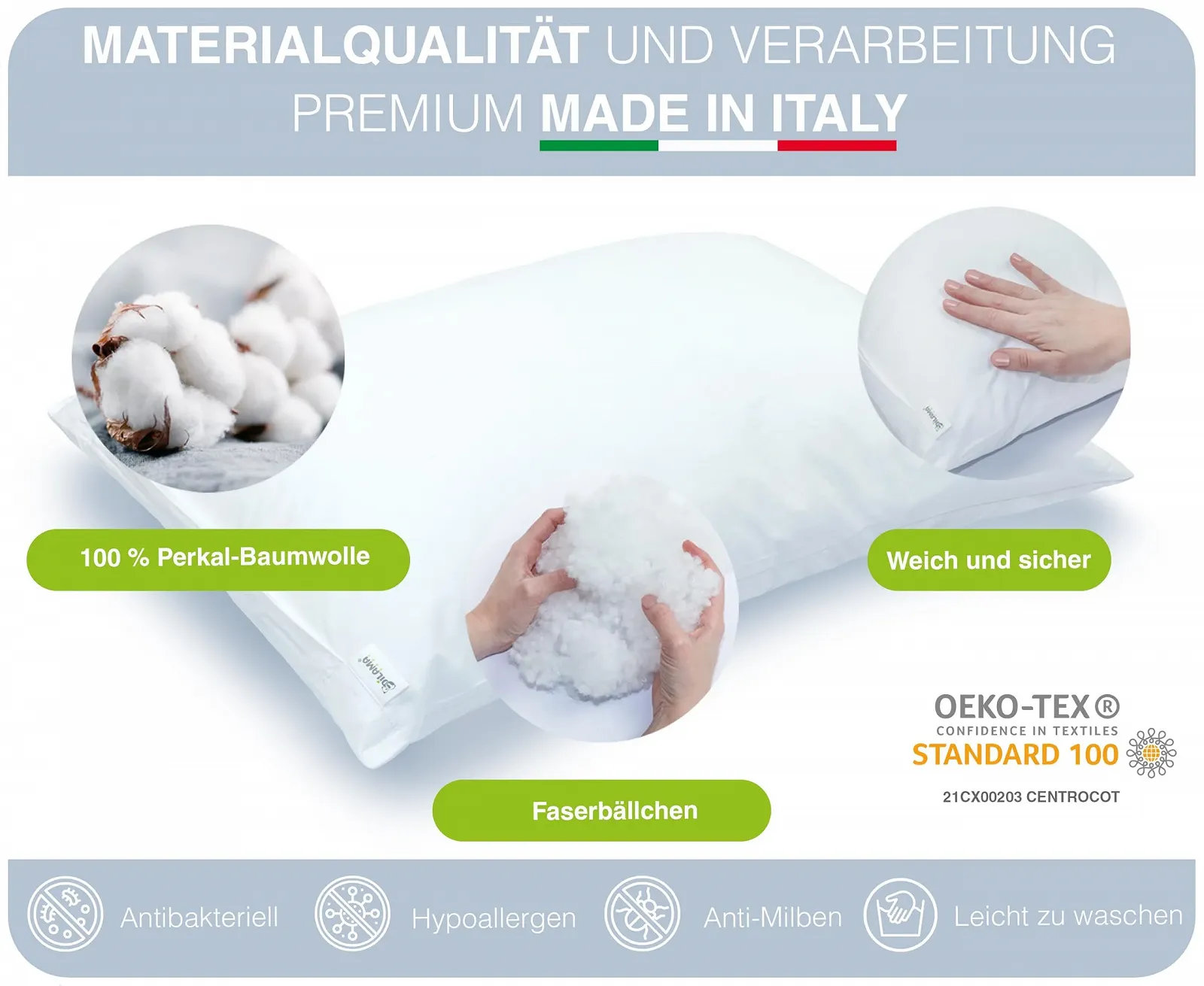 Детская подушка Dilamababy 40 x 60 см, эргономичная, с регулируемой высотой и шариковым волокном, перкаль премиум-класса, 100% хлопок Oeko-Tex, гипоаллергенная и противоклещевая, можно стирать, фото №5 Детская подушка Dilamababy 40 x 60 см, эргономичная, с регулируемой высотой и шариковым волокном, перкаль премиум-класса, 100% хлопок Oeko-Tex, гипоаллергенная и противоклещевая, можно стирать, фото №5