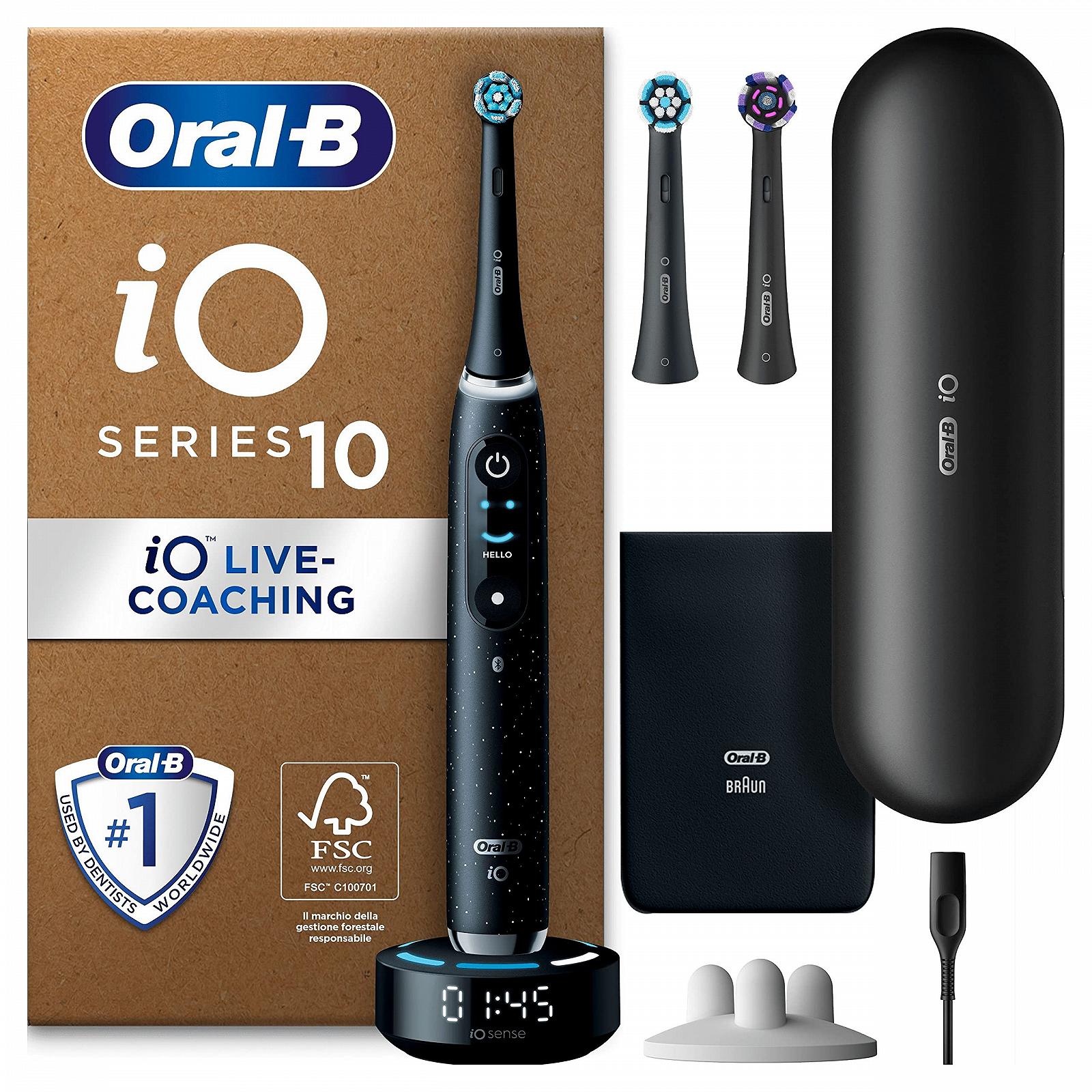 Электрическая зубная щетка Oral-B iO Series 10 Plus Edition и сменные насадки iO Bright White для электрической зубной щетки, 2 шт. в упаковке, фото №2