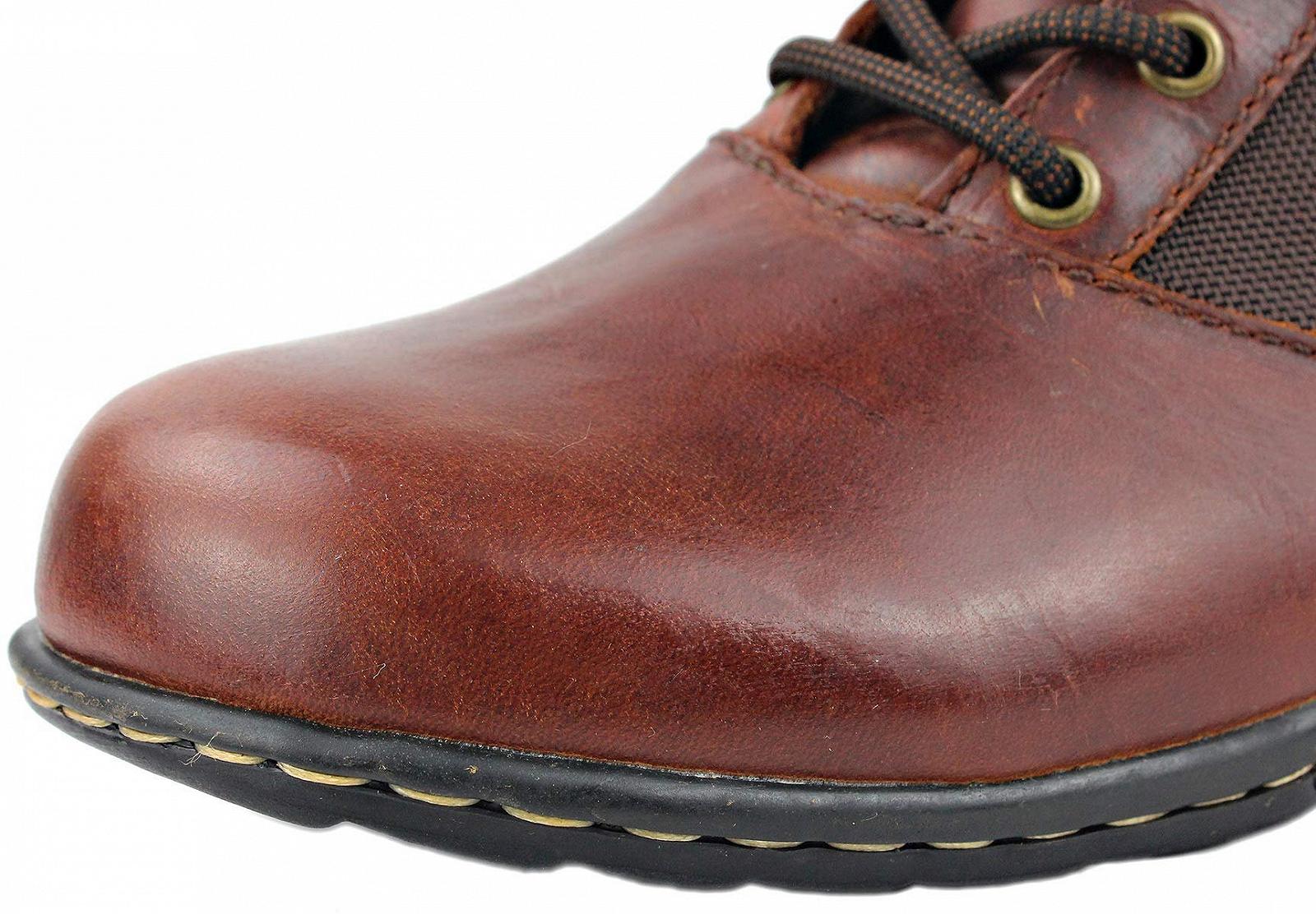 Мужские Ботинки OSSTONE Мото Мода Шнуровка Кожа Chukka Повседневная обувь OS-5008-2 Красно-Коричневый, фото №8