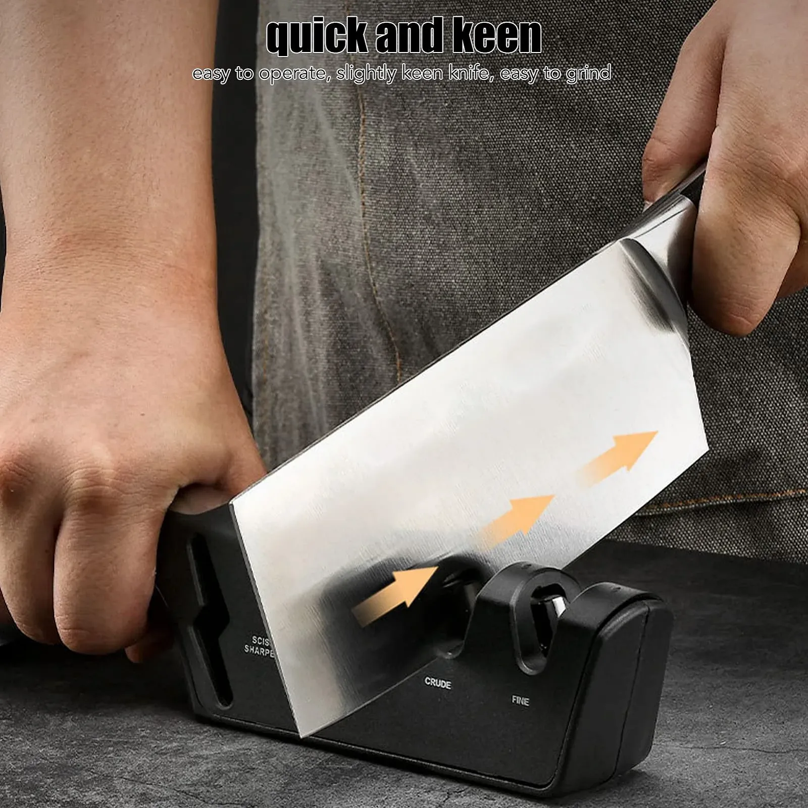 Точилка для ножів алмазна 3-ступінчаста регульована Червона, фото №2