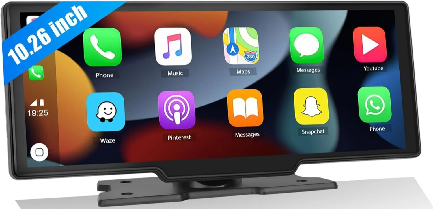 Автомагнітола CAMECHO A3247 / 10.26" / Сенсорна / Apple CarPlay / Android Auto / Bluetooth / WI-FI / FM / USB / AUX / TF slot, фото №1