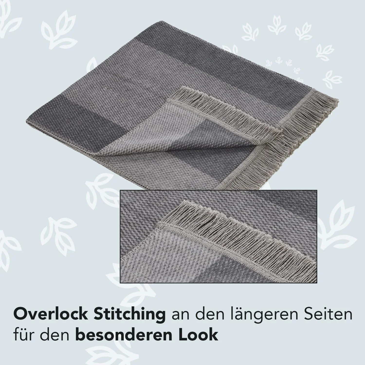 Накидка на крісло La Vida Сірий в смужку, 200 x 50 см, фото №5