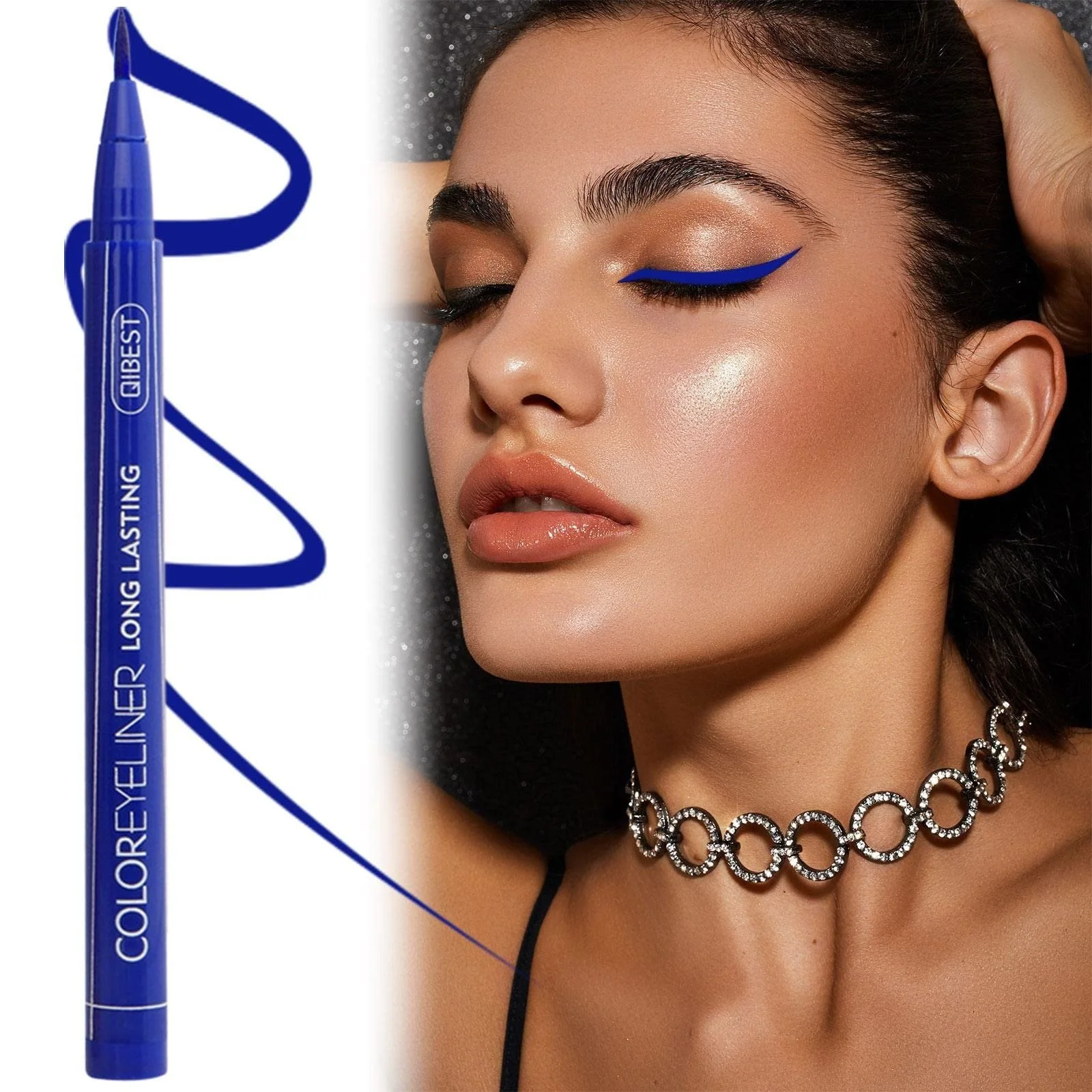 Жидкая Подводка Для Глаз Водостойкая 9 Цветов Синий (E,), фото №3 Жидкая Подводка Для Глаз Водостойкая 9 Цветов Синий (E,), фото №3