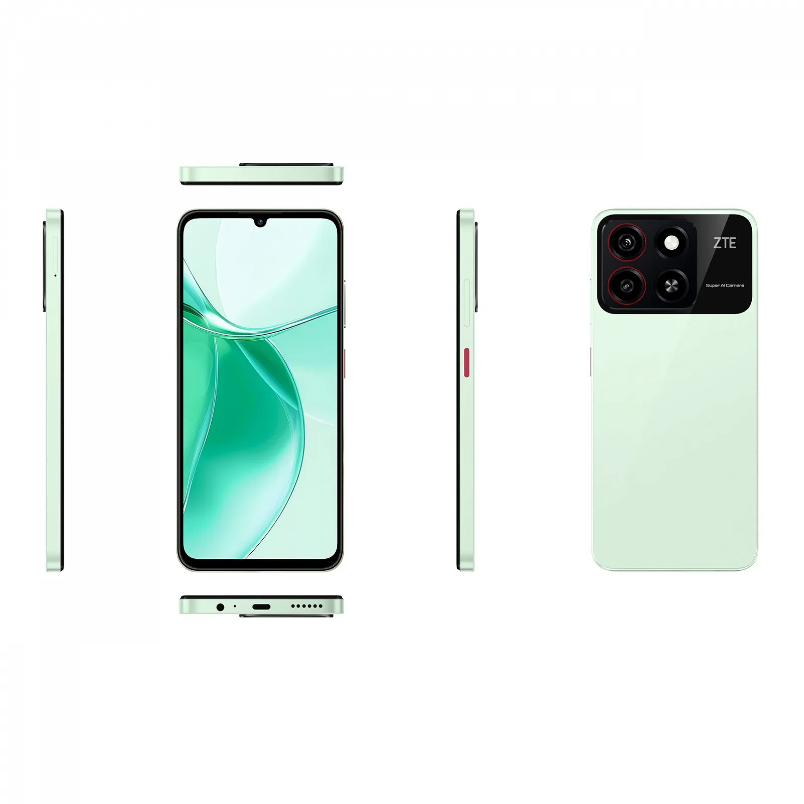 Смартфон ZTE Blade A35 4G 6.75" (16.75 см) Android 14 Unisoc SC9863A AMOLED 90Hz Dual SIM 5000mAh Green, фото №4