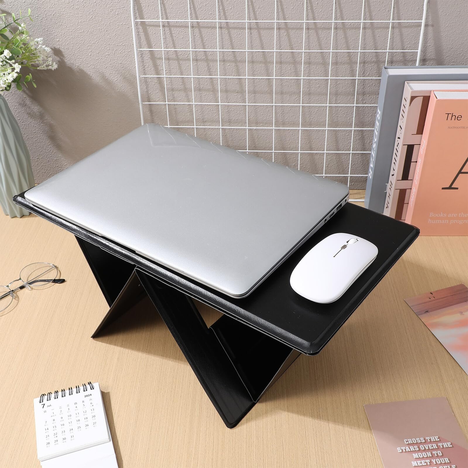 Складной портативный столик для ноутбука OSALADI с нескользящим дизайном для автомобиля Кровать Диван Стабильная универсальная подставка для ноутбука и письма, фото №2