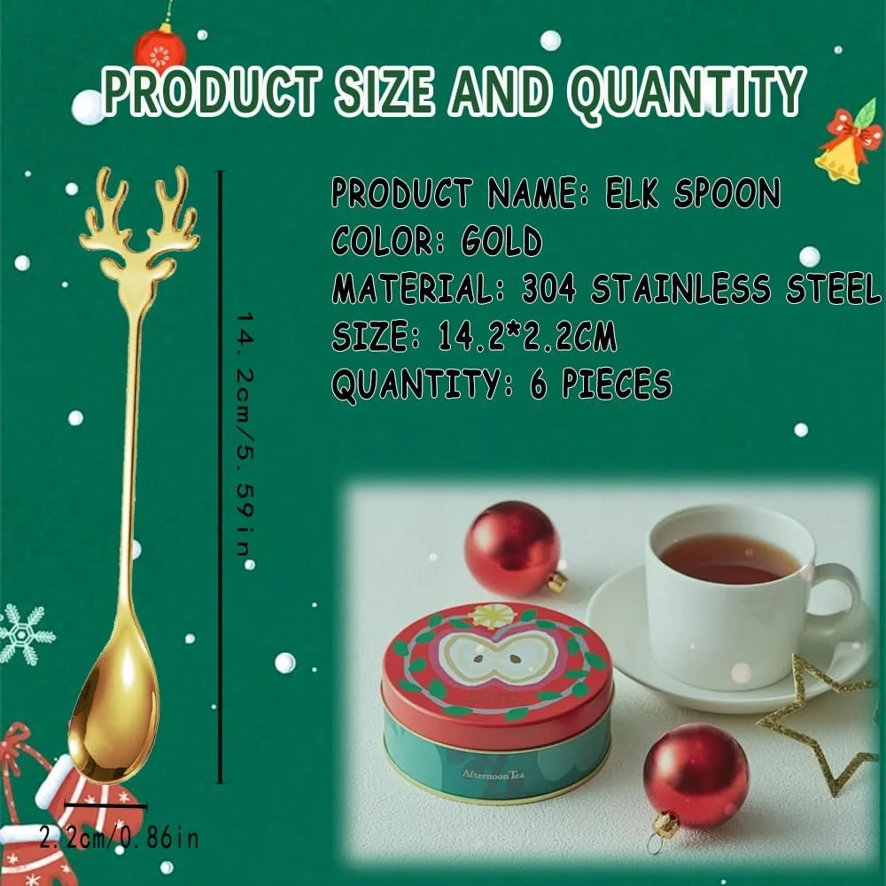 Ложка для змішування Moose, з нержавіючої сталі, для цукру, фото №2