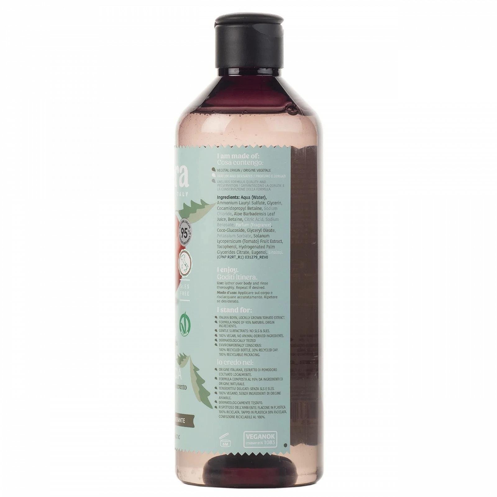 Регенеруючий гель для душу ITINERA Sorrento Tomato 95% натуральних інгредієнтів 370 мл набір з 4 шт., фото №7