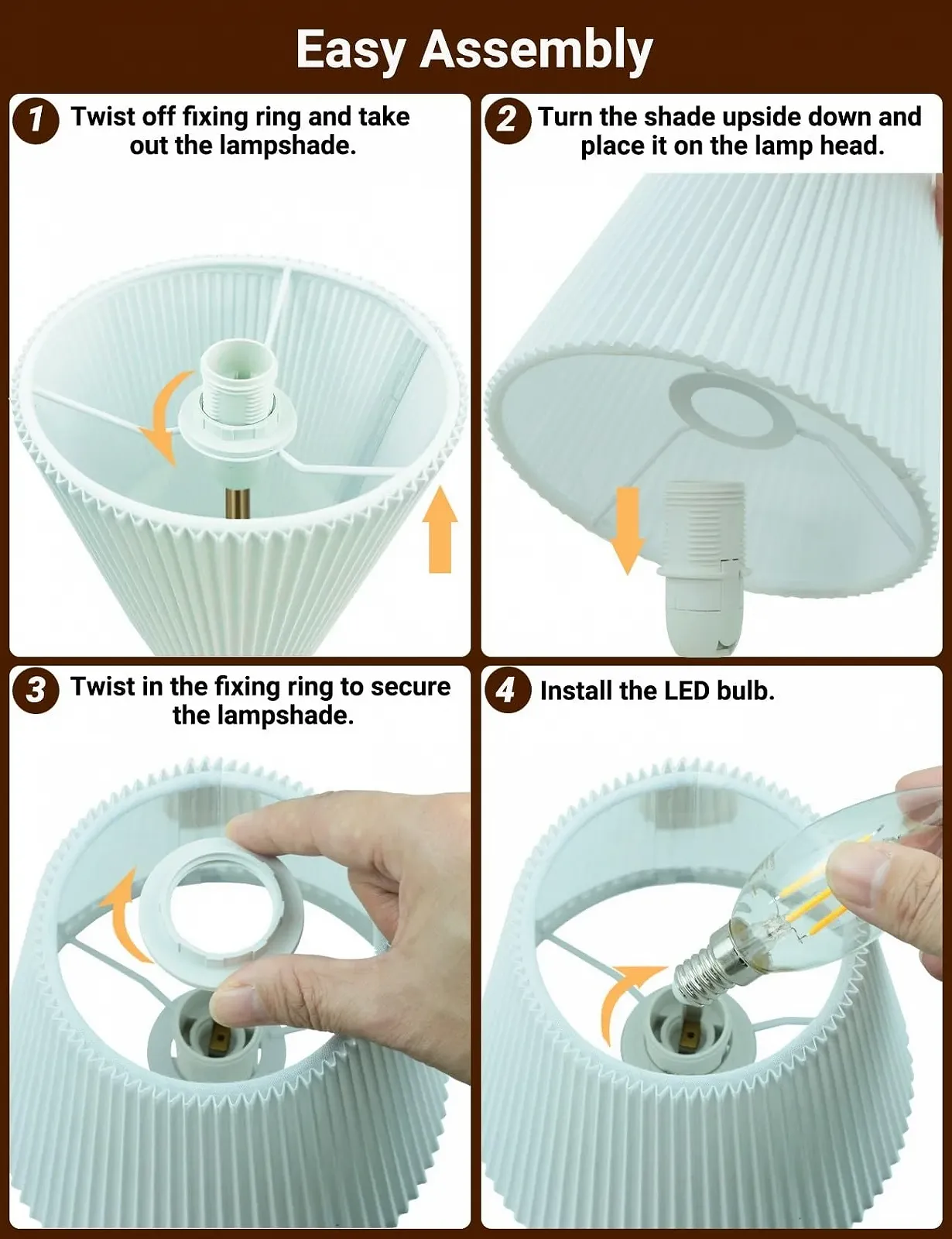 Настільна лампа сенсорна димована 31.5 см 3 рівні яскравості Золота, фото №6