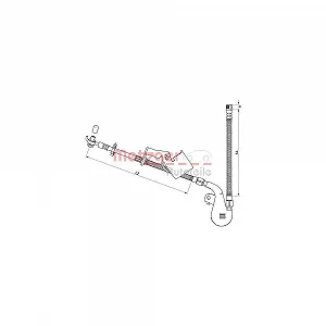 Тормозной шланг METZGER 4110809 PEUGEOT передний мост справа - Фото 1