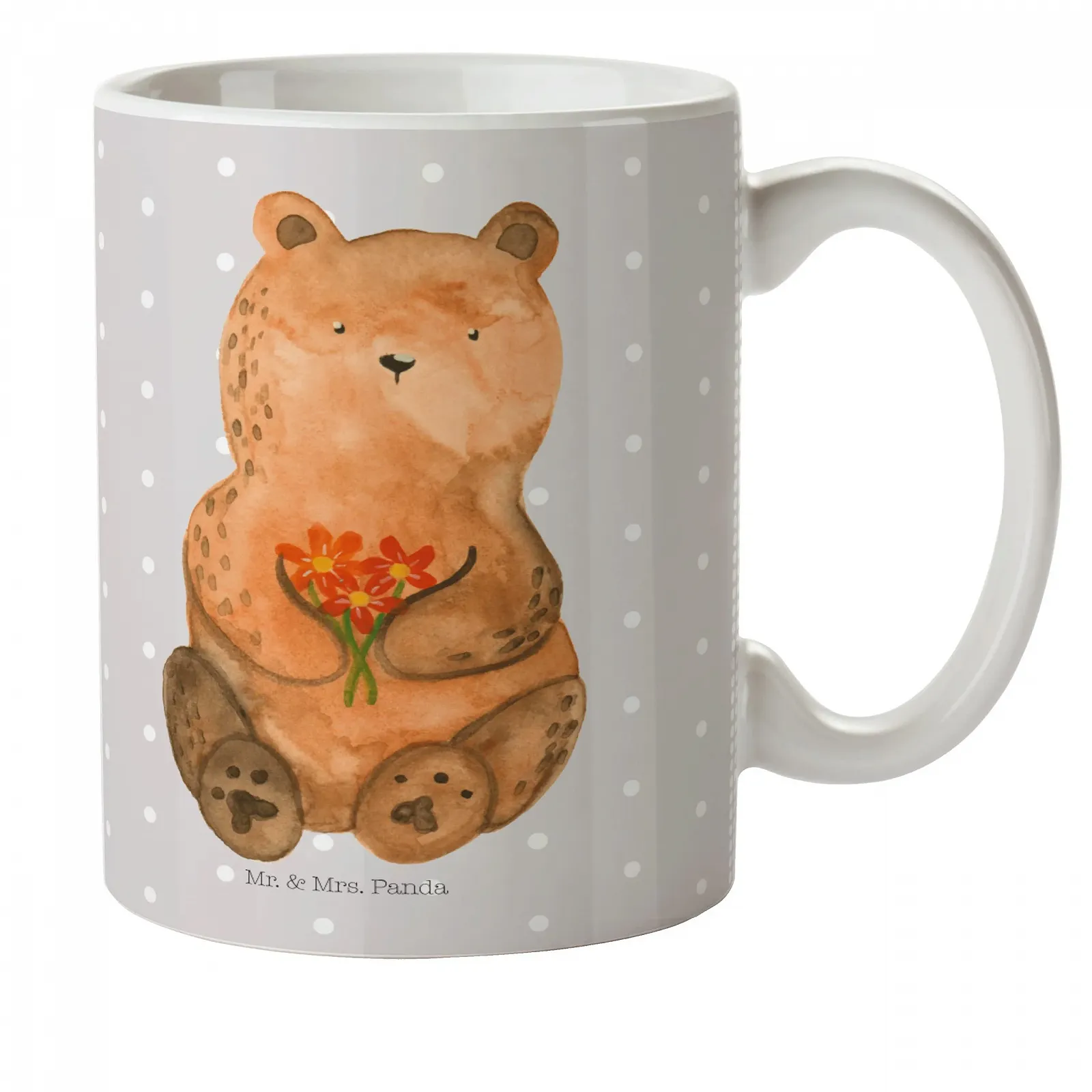 Дитяча Кружка Mr. & Mrs. Panda Ведмідь Вдячний Пластикова, фото №1