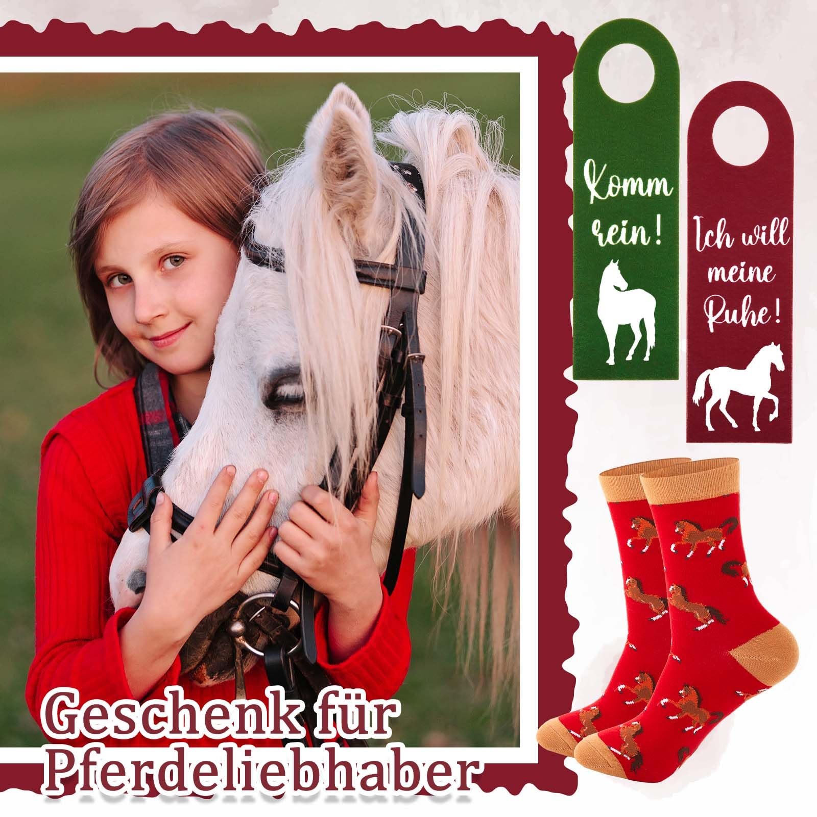 Набор SATINIOR Лошадиные носки Вешалка на дверь Komm Rein Ich Will Meine Ruhe с лошадиным мотивом Подарок на день рождения/выпускной, фото №7