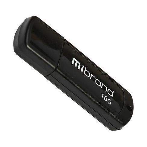 USB флеш-накопитель Mibrand 16GB Grizzly Black 2.0 MI2.0/GR16P3B, фото №1