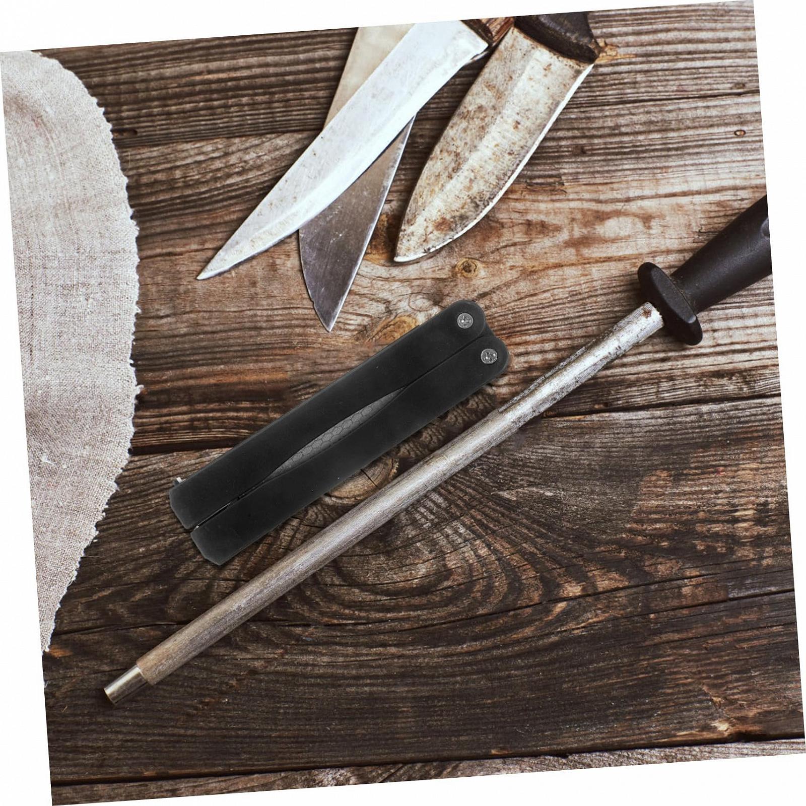 Точилка для ножей и ножниц Lurrose двухсторонняя портативная, фото №3