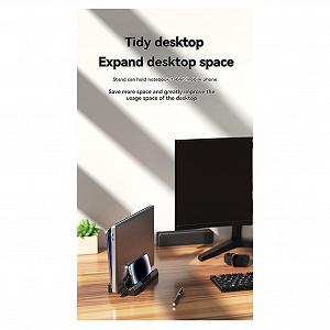 Вертикальная Подставка для Ноутбука Регулируемая 3-Слотная Подкладка для 16-Дюймового Ноутбука Улучшенная Стабильность B synthetic.ua - Фото 1