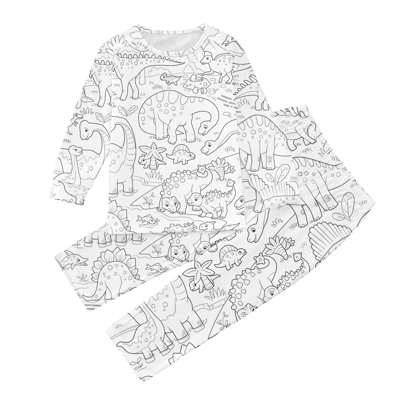 Дитяча піжама Комплект домашнього одягу для розфарбовування своїми руками Мультяшний принт, фото №1