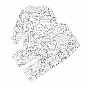 Дитяча піжама Комплект домашнього одягу для розфарбовування своїми руками Мультяшний принт - Фото 1