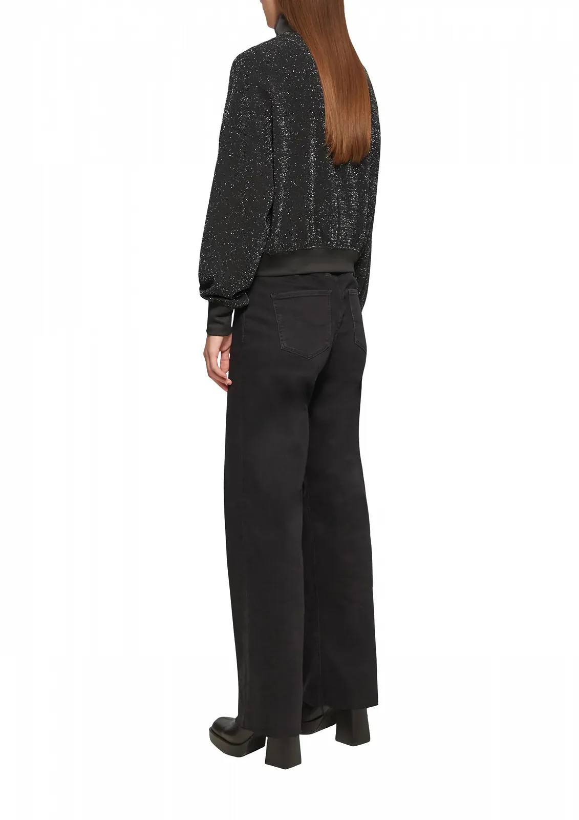 Свитшот QS С блестками и приспущенным плечом, фото №5