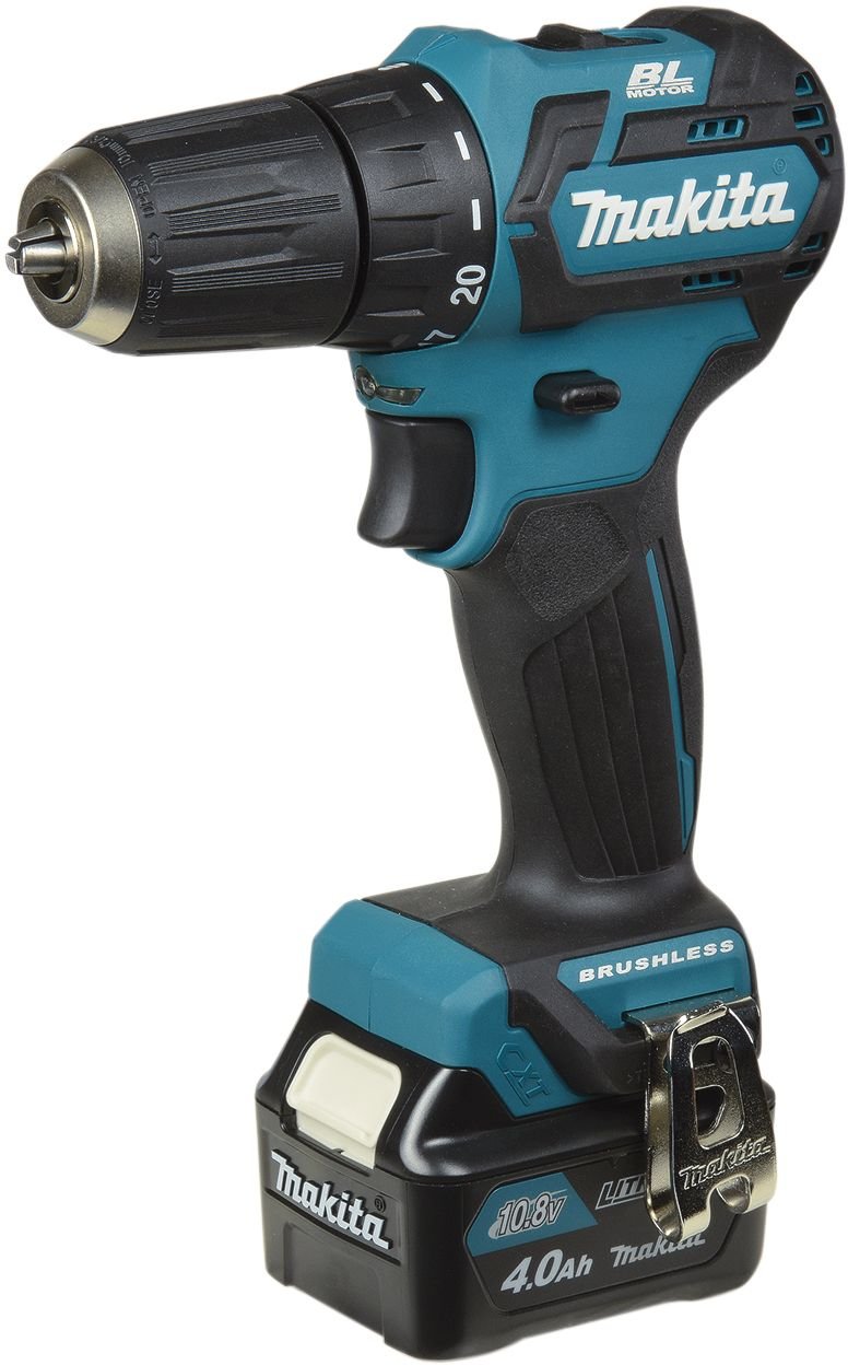 Дриль-шуруповерт Makita DF332DSMJ Безпроводна 10.8 В/4.0 Аг 2 акумулятори та зарядний пристрій у MAKPAC бірюзовий чорний, фото №1
