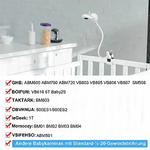 Тримач для відеоняні GHB ABM600/VB603/VB805/SM508 Boifun VB616 OBVHNUA 900 TAKTARK ieGeek Momcozy з різьбою 1/4" synthetic.ua - Фото 1