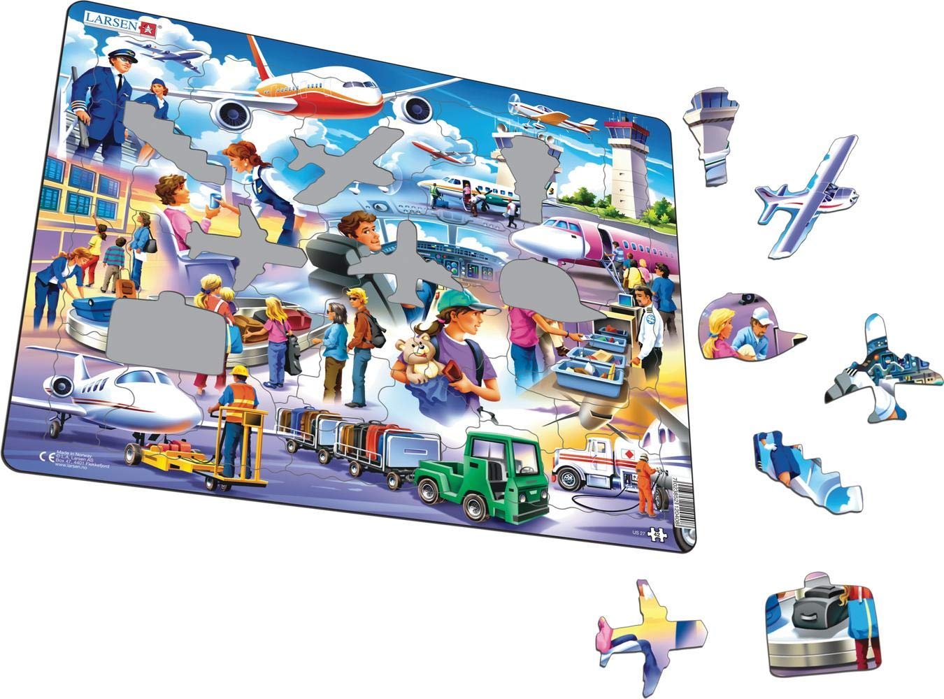 Пазл Larsen Interlocking 30 деталей Multi-Coloured, фото №7