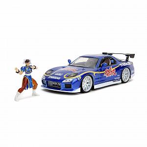 Фігурка Jada Toys Street Fighter Chun-Li з моделлю автомобіля 1993 Mazda RX-7 - Набір фігурки (6 см) та іграшкового автомобіля (20 см) - Фото 1