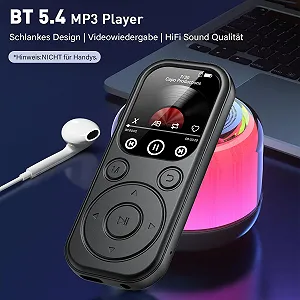 MP3 плеєр RWSRW 128GB Bluetooth 5.4 Чорний synthetic.ua - Фото 1