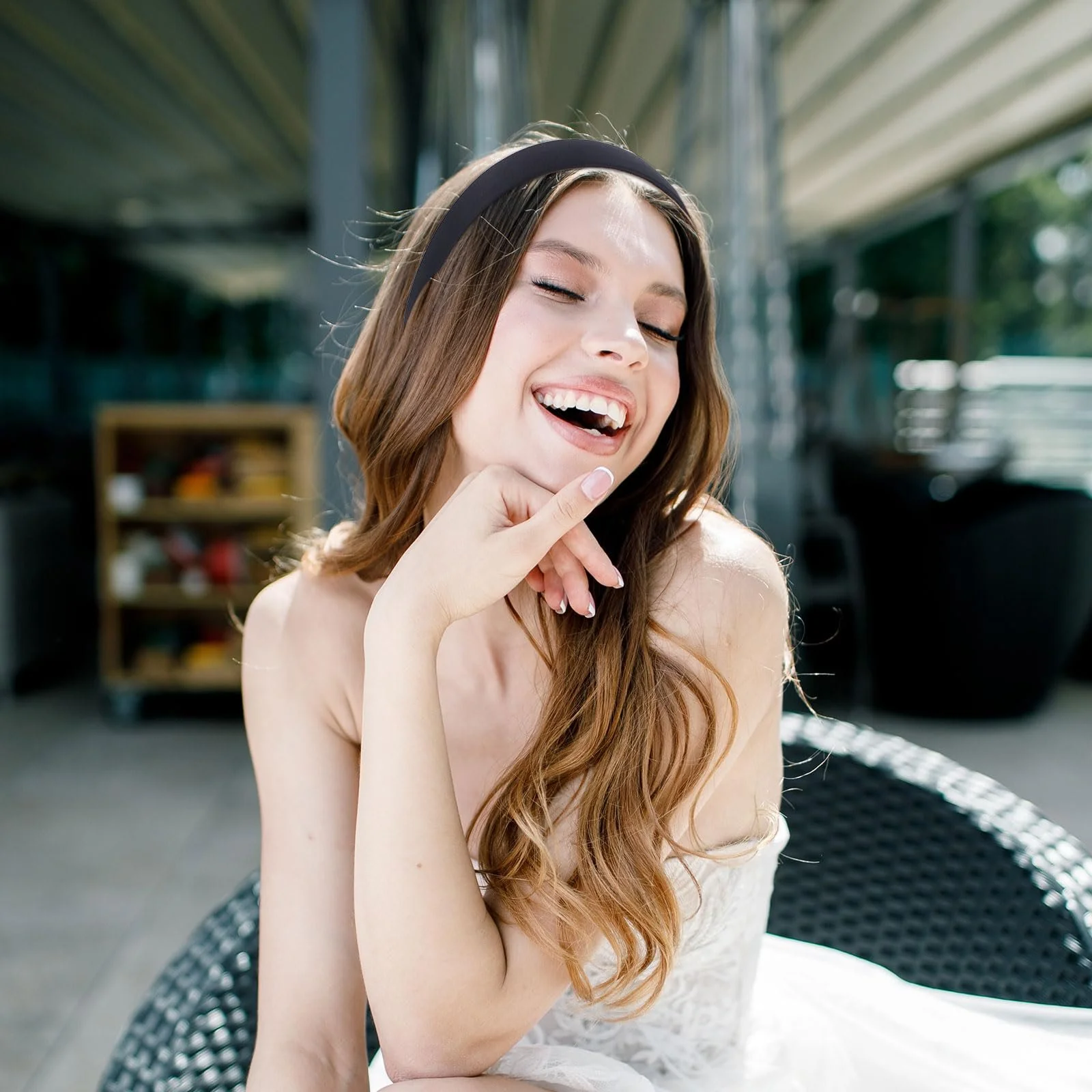 Обруч Тканевый Черный, фото №6