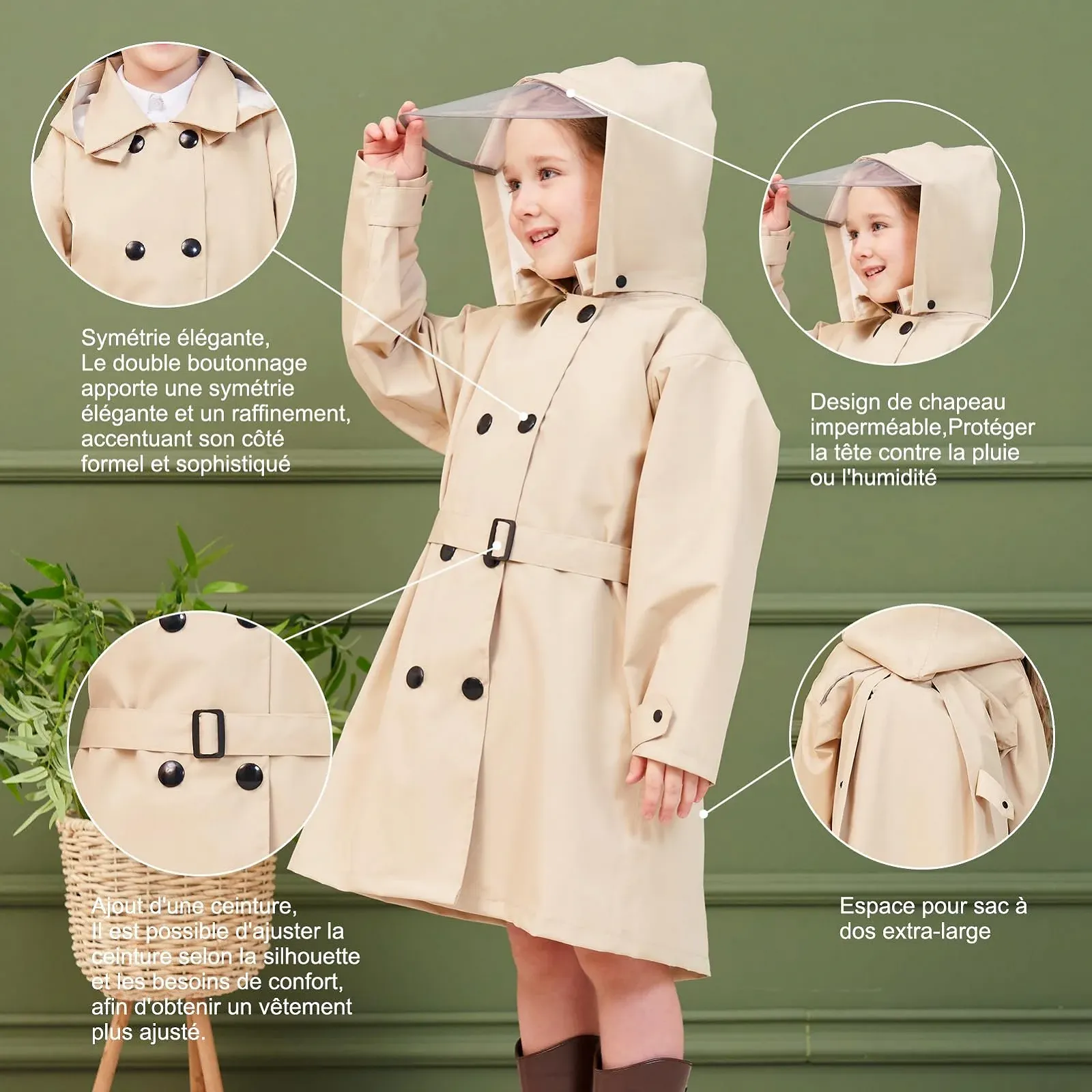 Водонепроникний, вітрозахисний дощовик для дітей Zadoreck, фото №2