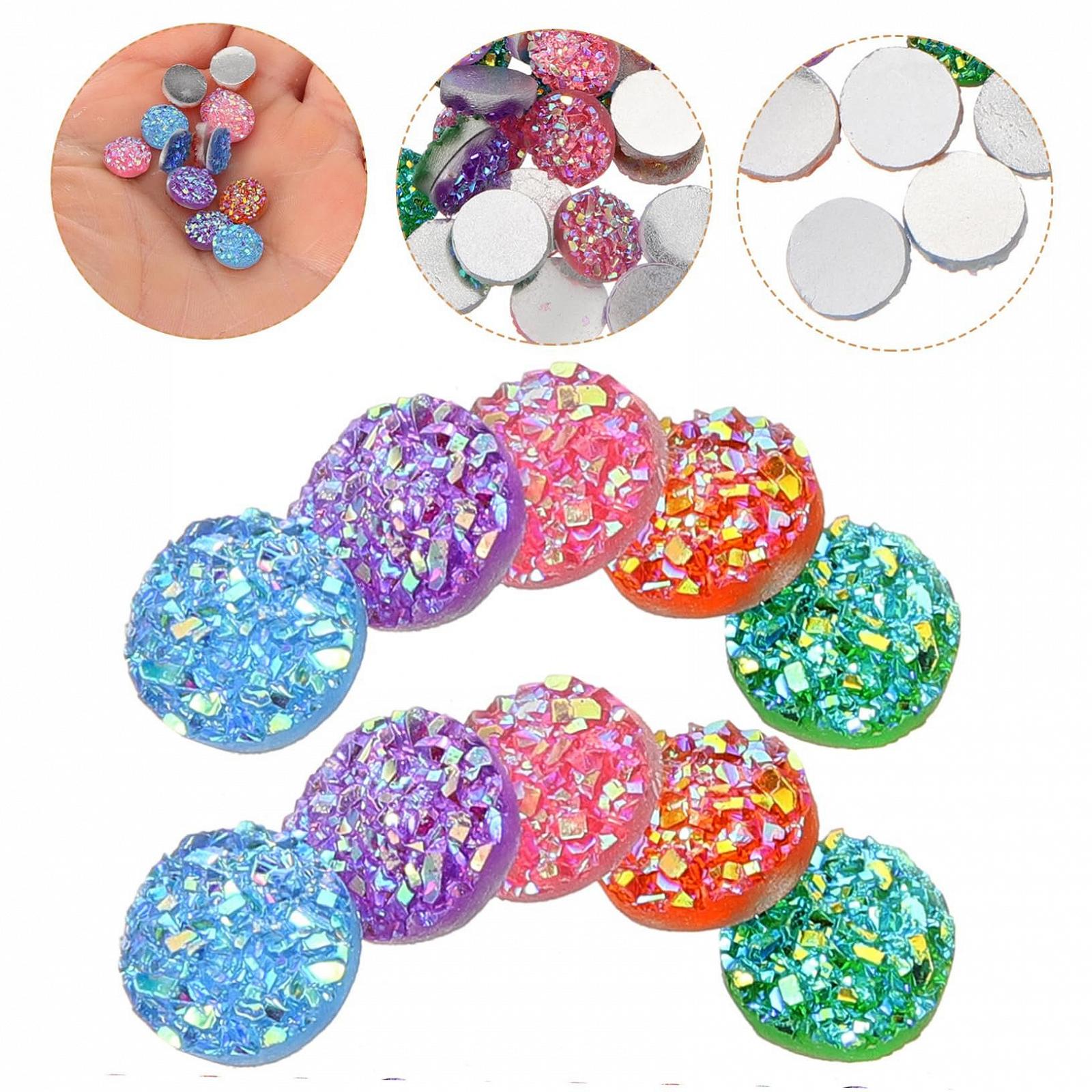 Стразы Круглые 100 шт. для одежды, плоские, декоративные для рукоделия, сумок, обуви и разнообразного использования, фото №5