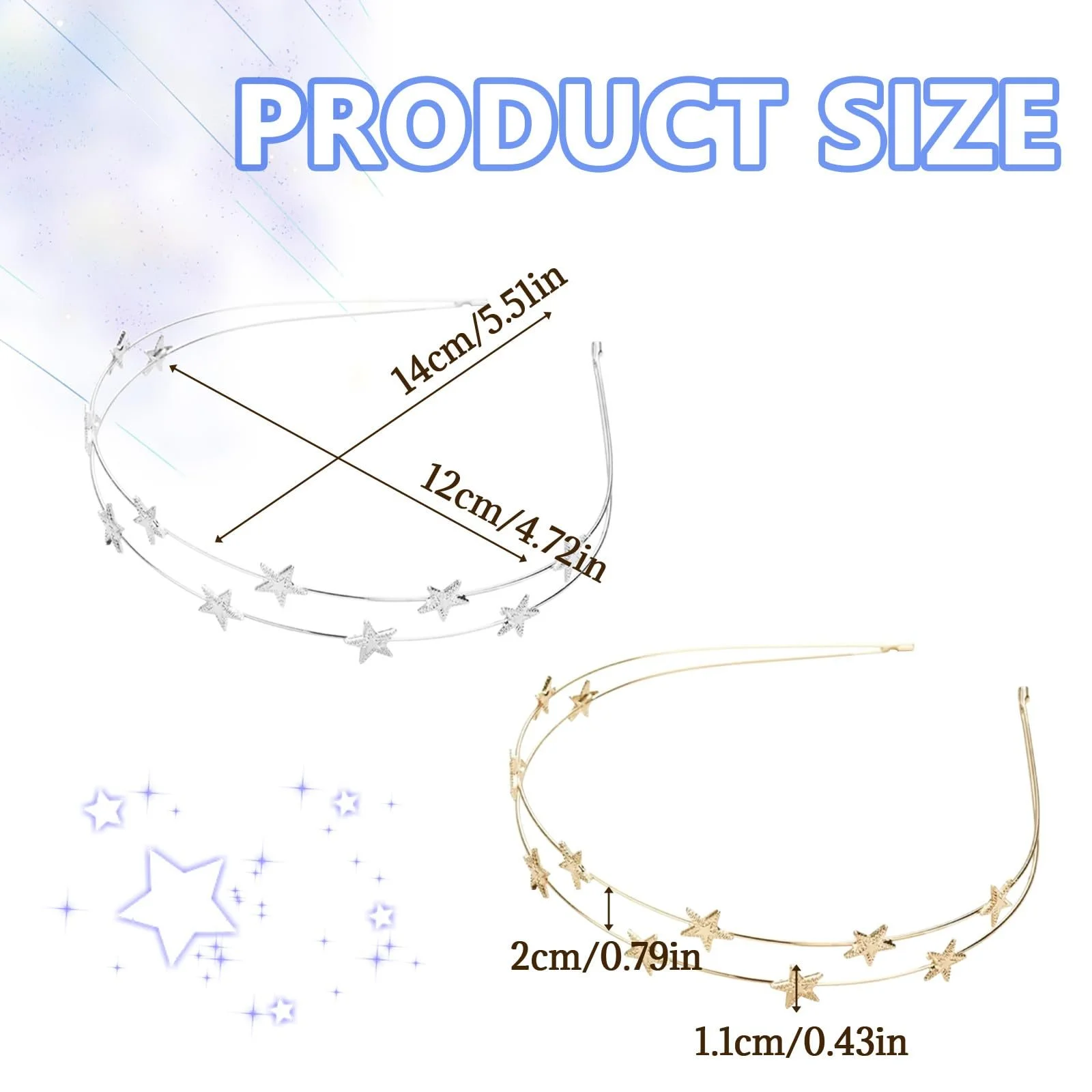 Набір з 2 жіночих обручів для волосся, фото №2