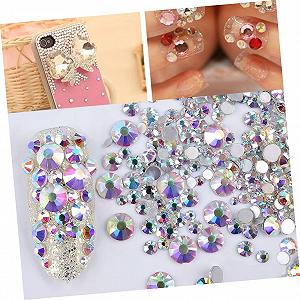 Стразы для ногтей FRCOLOR Kristall AB, 1440 шт, смешанные, плоские, для декорирования ногтей, блестки для УФ-геля, акриловых ногтей и лака для ногтей synthetic.ua - Фото 1