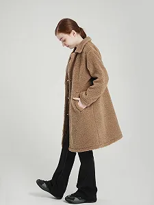 Пальто-плаття з шерпи для дівчаток Maoo Garden, легке, у стилі тренч, довге synthetic.ua - Фото 1