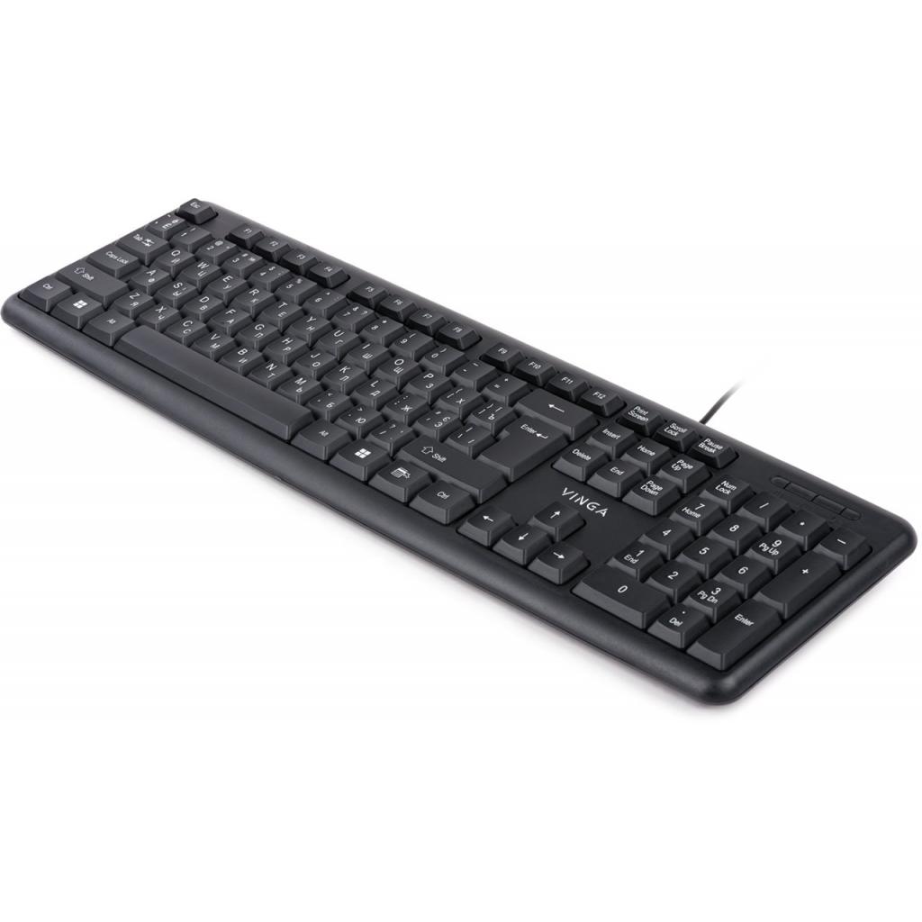 Клавиатура Vinga kb110bk Black USB KB110BK, фото №8