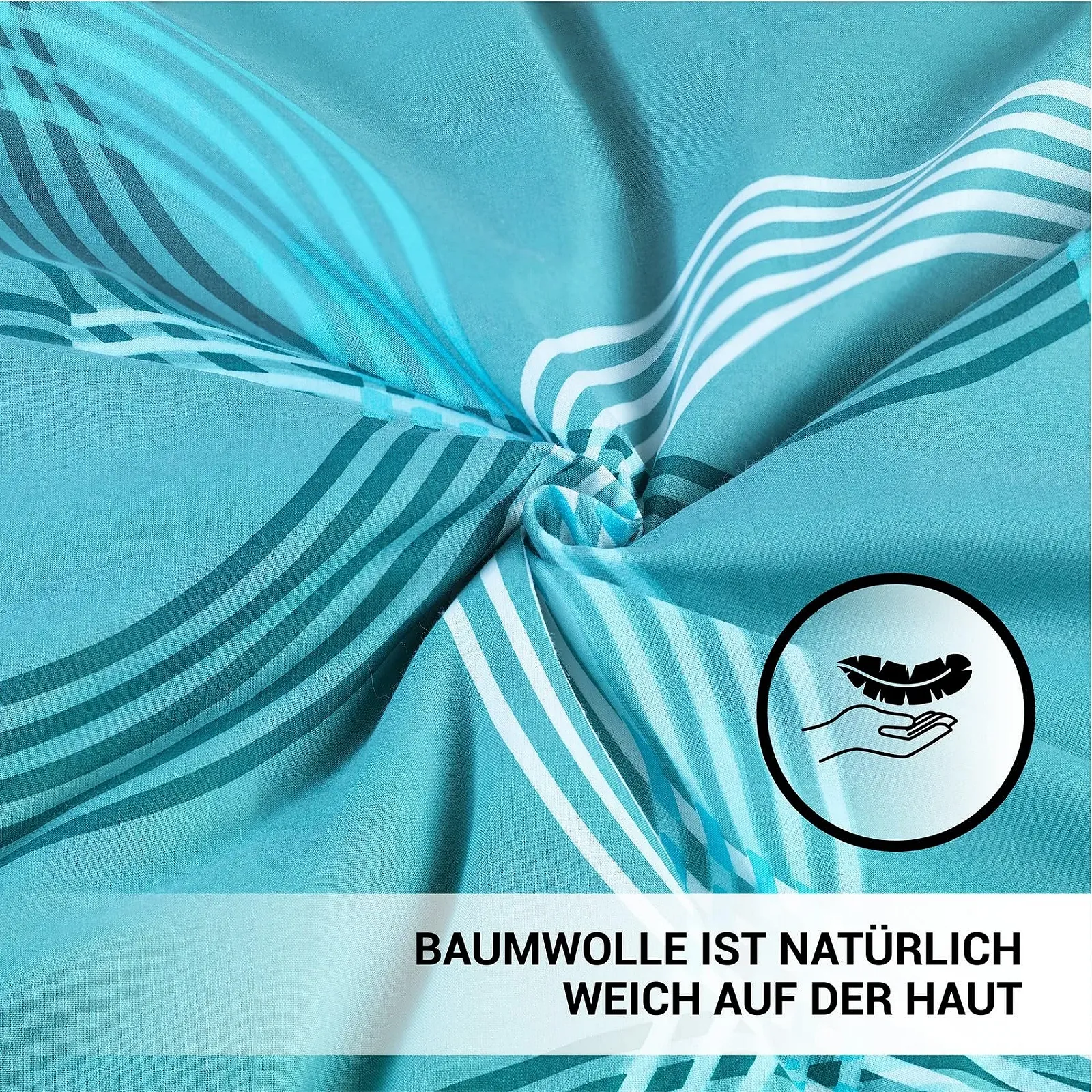 Комплект постельного белья MALIKA 2-Piece 135 x 200 см Renforcé Turquoise, фото №4