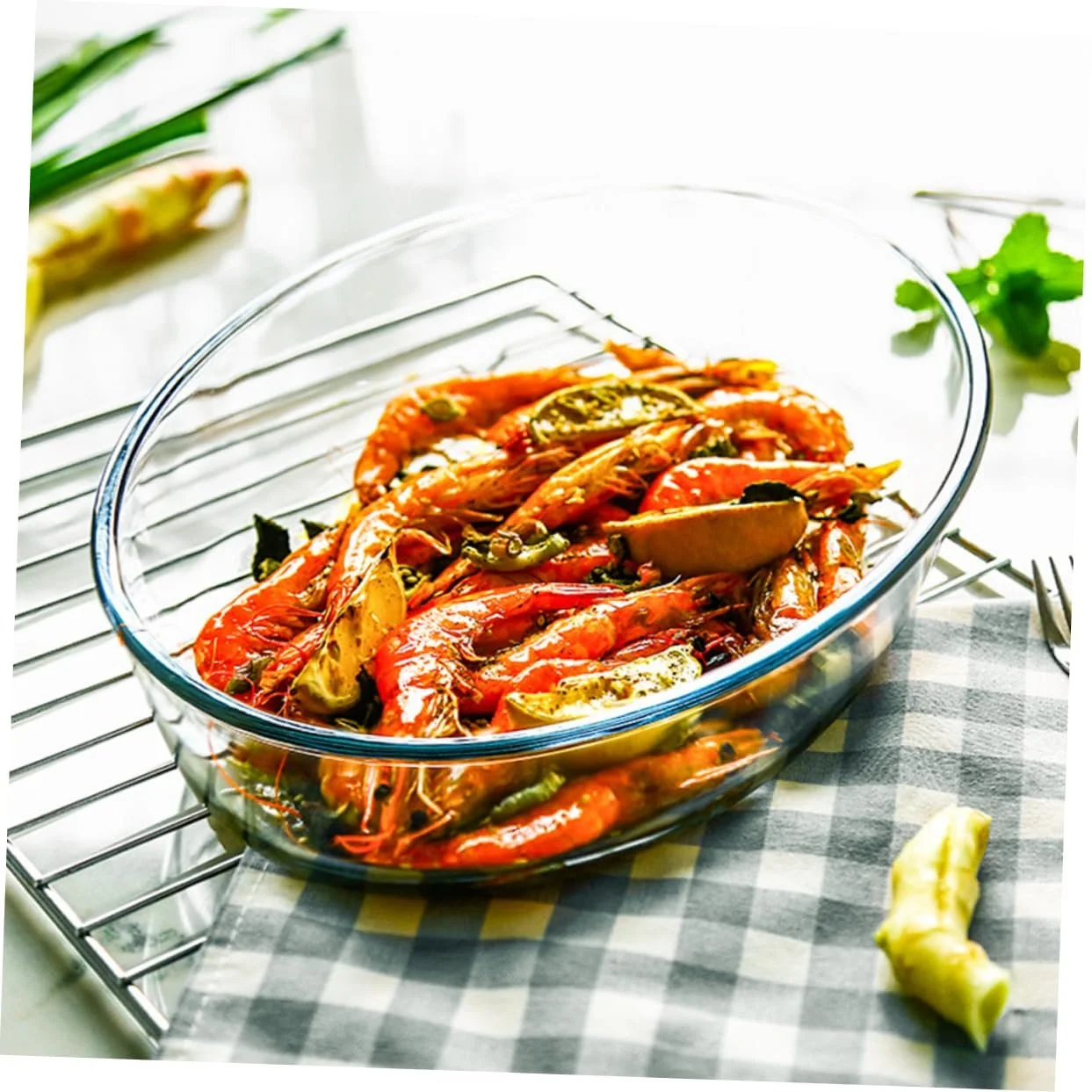 Форма для запекания овальная стеклянная термостойкая 2400 мл для микроволновой печи, фото №3