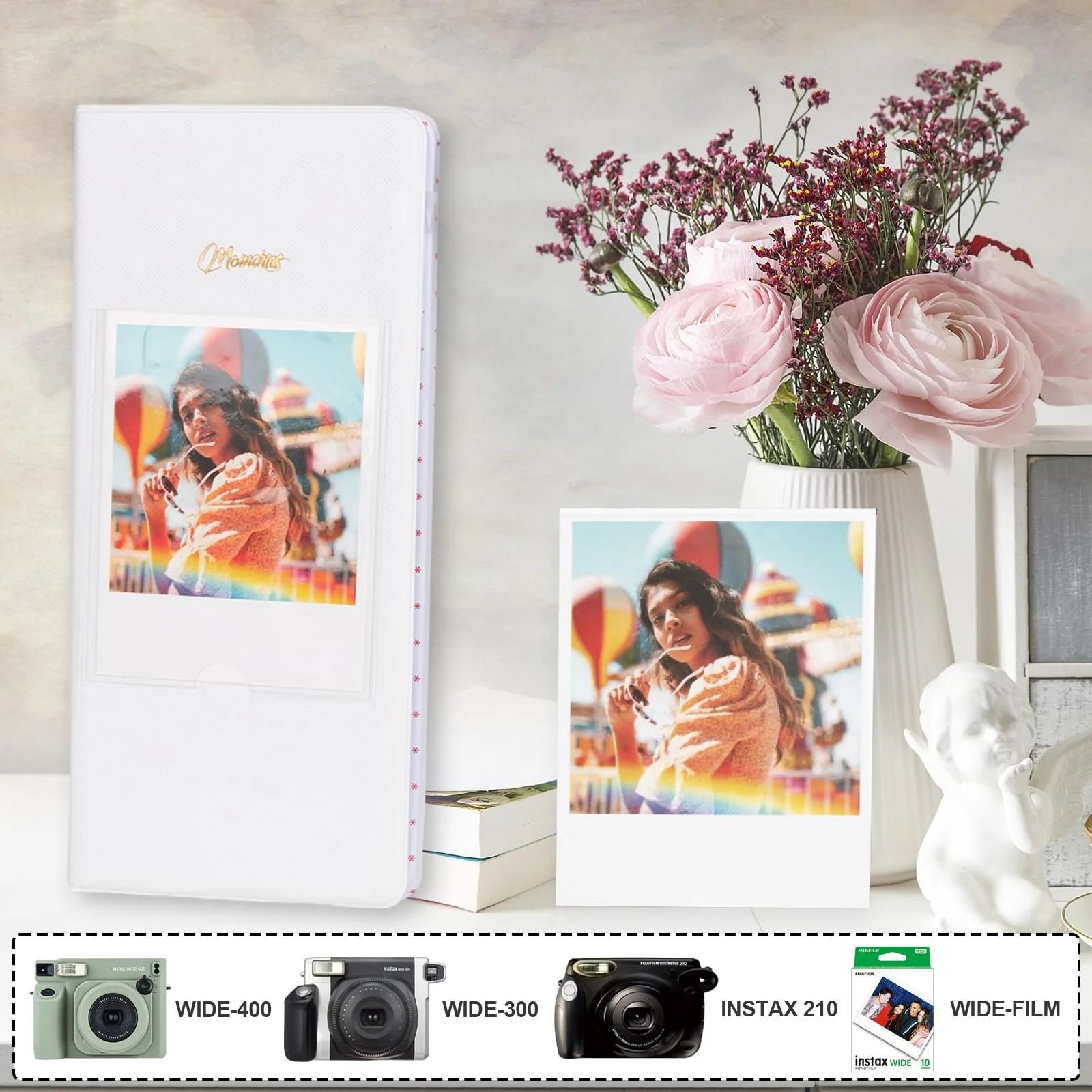 Фотоальбом Rieibi для Fujifilm Instax Wide 210/300/400 3.4 x 4.3 Inch 64 Pockets, фото №4
