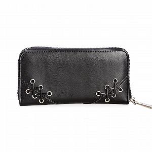 Кошелек Banned Alternative Gothic Chanters Skull Moon из искусственной кожи, черный, Streetwear synthetic.ua - Фото 1