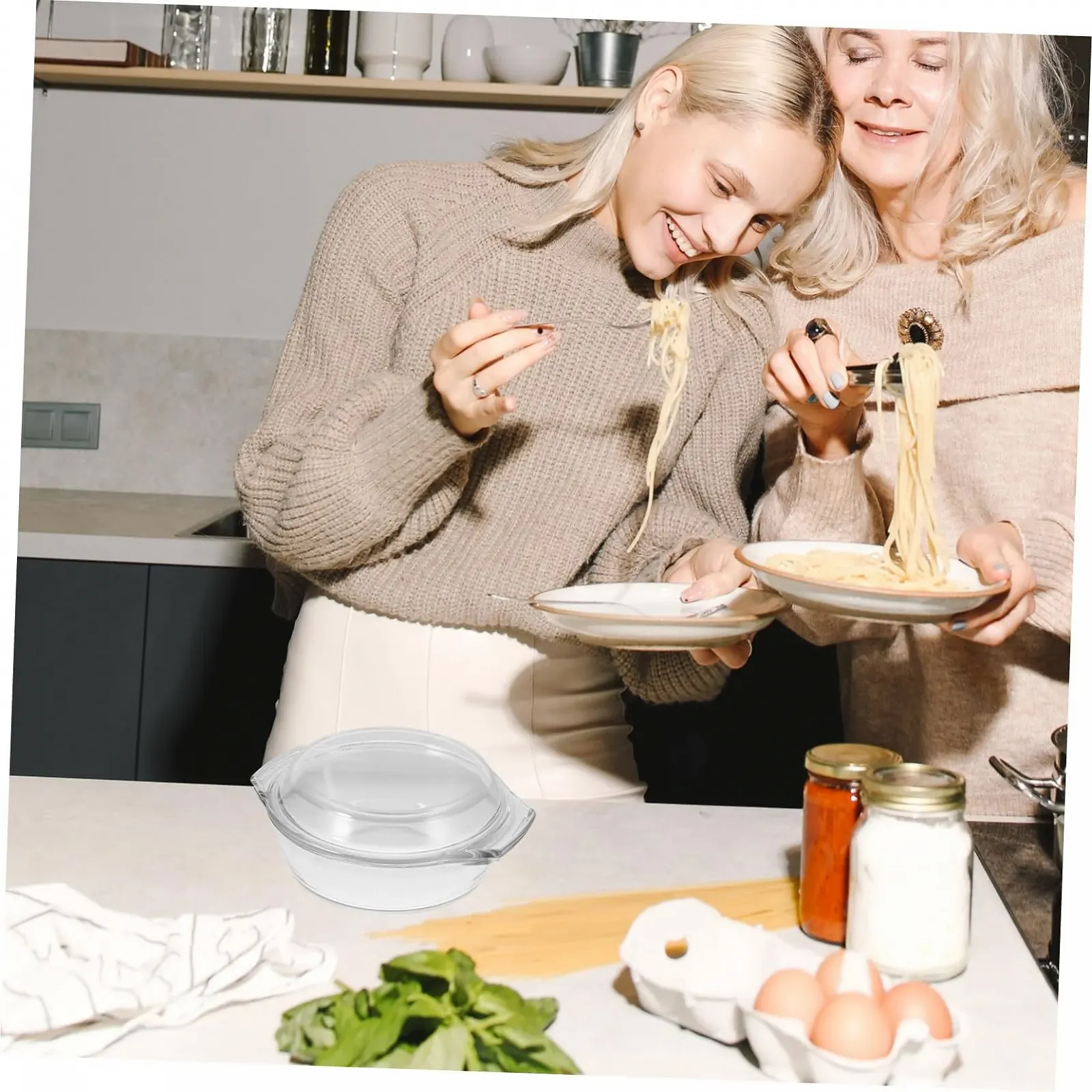 Форма для запекания с крышкой Термостойкая Ударопрочная для микроволновой печи и посудомоечной машины, фото №7