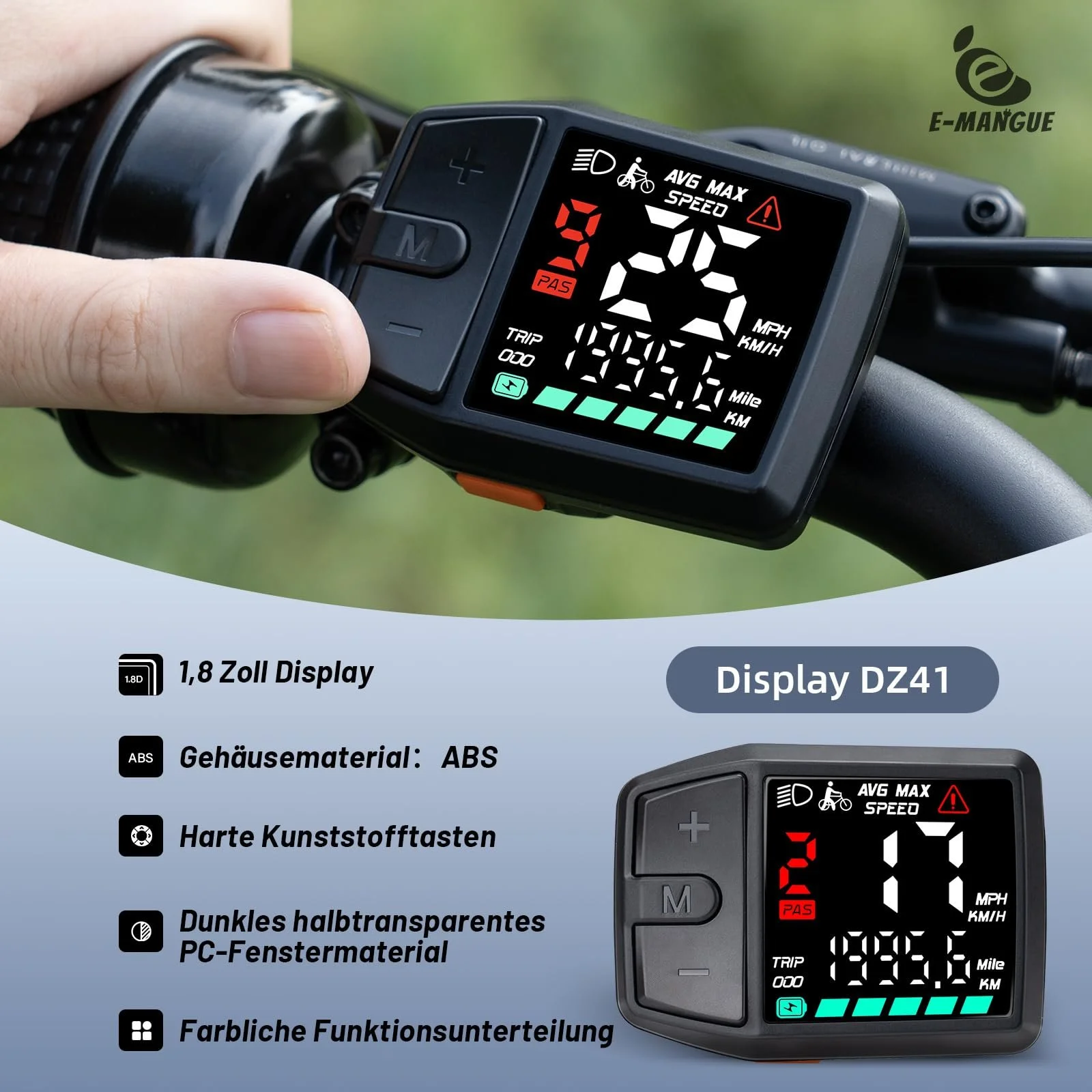 Панель управления дисплеем электровелосипеда BAFANG DZ41 CAN Protocol 5 Pin 24V/36V/48V, фото №4