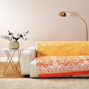 Покривало Bassetti MERGELLINA 9328416 Бавовна Помаранчевий O1 Розміри 180 x 270 см synthetic.ua - Фото 1