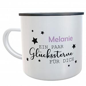 Эмалированная детская кружка Kilala Персонализированная Птица с вязаной шапкой (Птица в зимней шапке) synthetic.ua - Фото 1