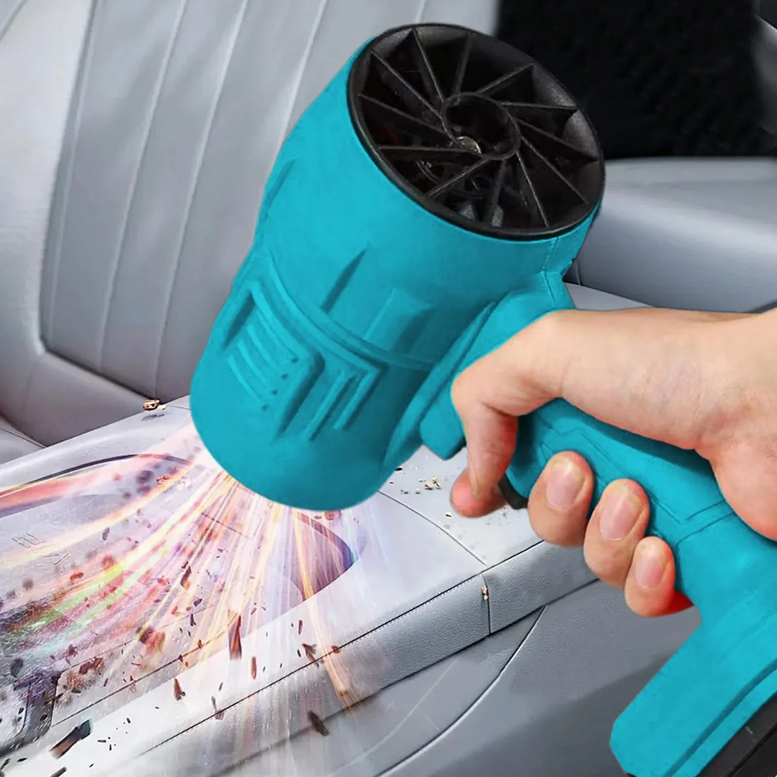 Турбінна повітродувка акумуляторна портативна для автомобіля та дому, фото №3