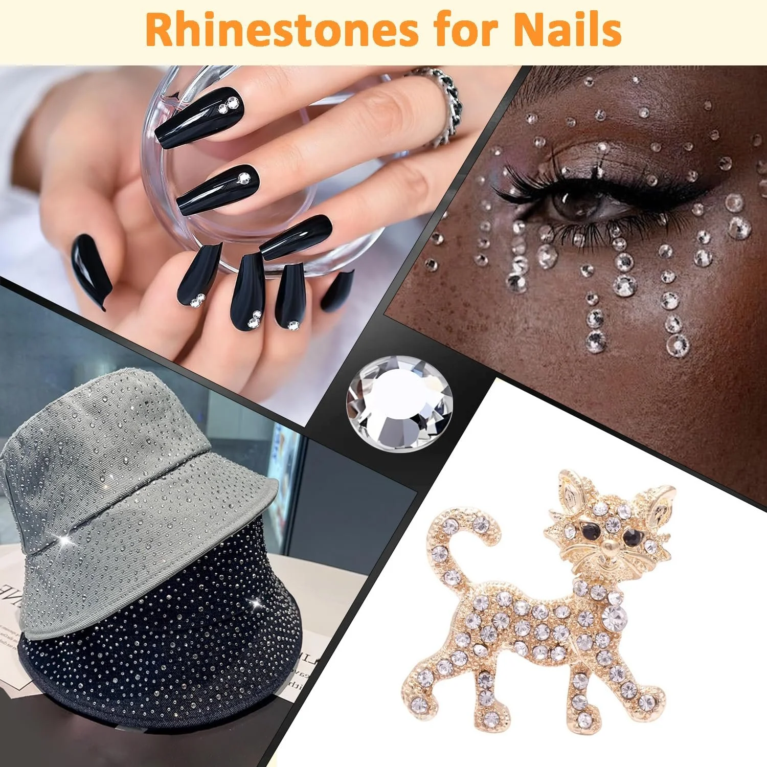 Стразы Круглые из смолы 11 размеров 2820 шт, фото №5