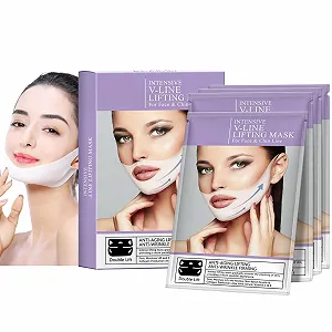 Маска для подбородка V Line Lifting Маска для подтяжки лица для подтяжки, маска для подбородка против дряблой кожи, маска для удаления двойного подбородка для контура лица, уменьшение морщин и улучшения отечности лица - Фото 1