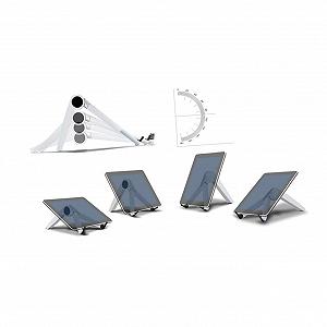 Регулируемая подставка для ноутбука из алюминиевого сплава, складная треугольная подставка для планшета и ноутбука, стабильная охлаждающая подставка для дома, офиса и путешествий, компактная и прочная Белый synthetic.ua - Фото 1