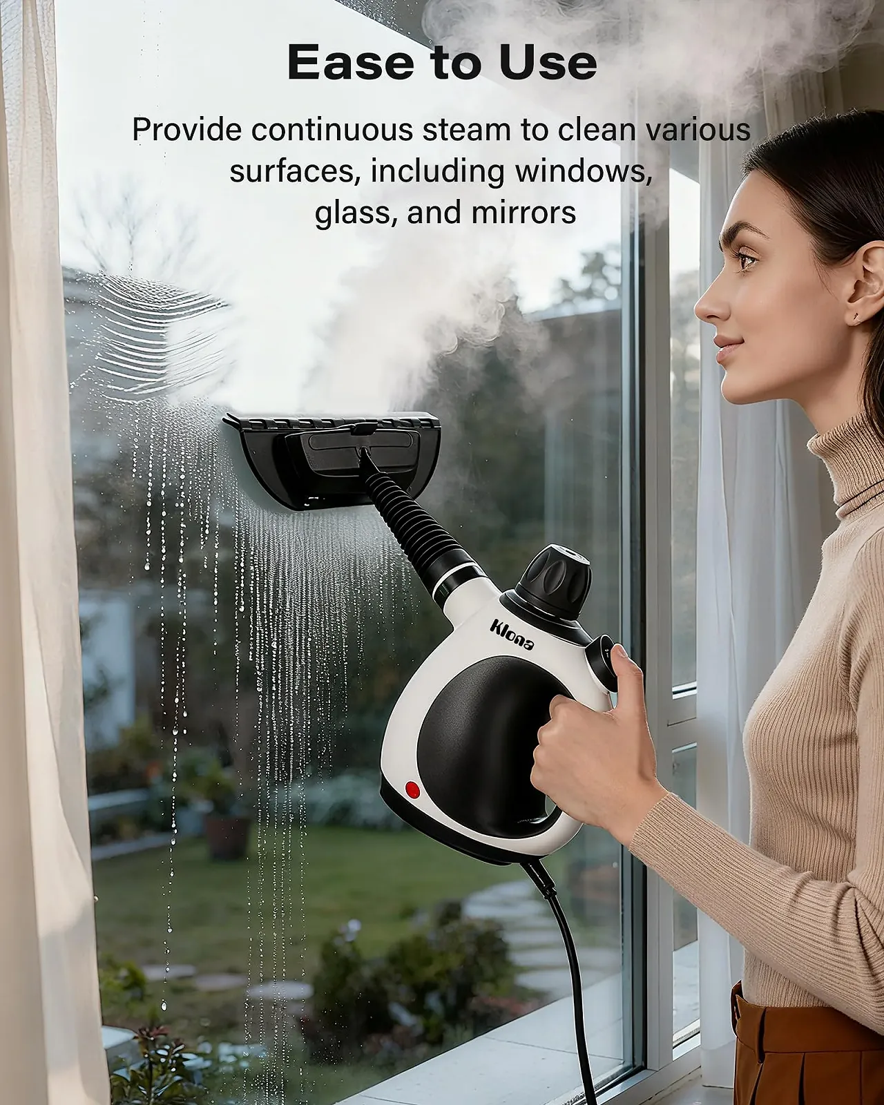 Пароочисник ручний KLONA 1050 Вт 350 мл з аксесуарами, фото №5