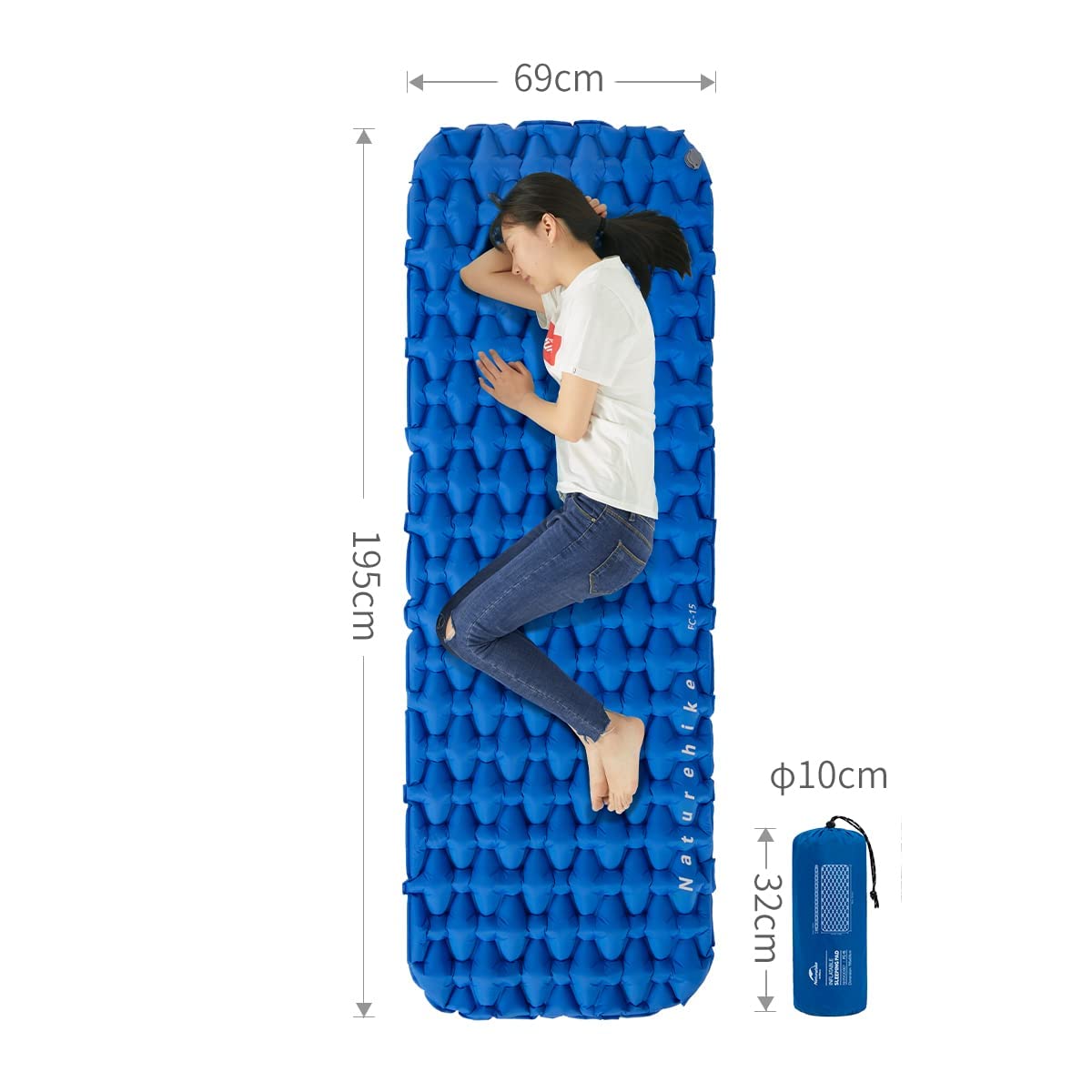 Мат Naturehike FC-15 Air Blue (Темно-синій), фото №2