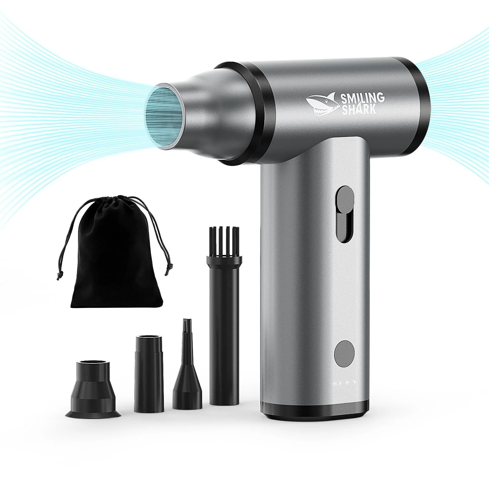 Акумуляторний повітродувка  Smiling Shark J01 130 000 об/хв Grey, фото №1